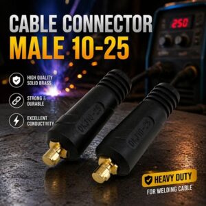 jual kabel konektor male 10 25 multipro untuk mesin las listrik mma
