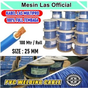jual kabel las full tembaga 200a welding cable 25mm multipro full copper original
