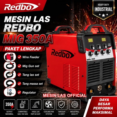 jual mesin las redbo mig 350a 3 phase inverter igbt heavy duty