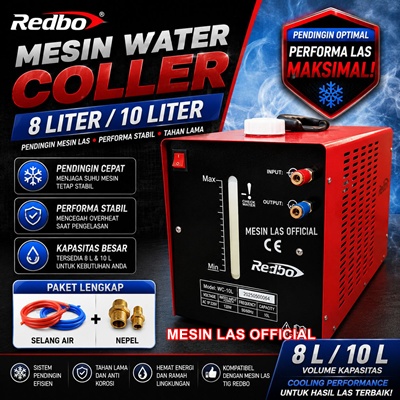jual water cooler redbo murah rb 8l dan rb 20l pendingin mesin las tig terbaik