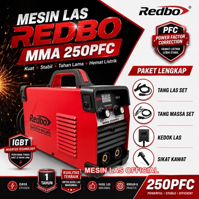supplier mesin las redbo mma 250pfc harga distributor