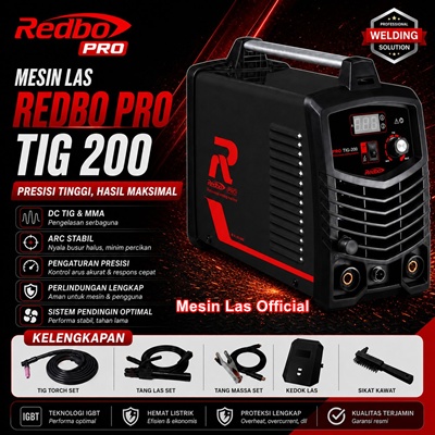 jual mesin las argon redbo pro tig 200 original harga murah dan bergaransi