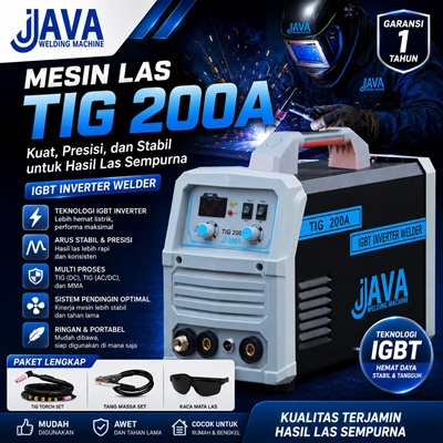 jual mesin las argon tig 200a java welding inverter tig mma 200 ampere