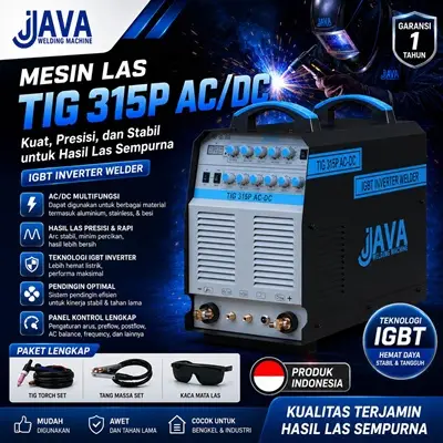 jual mesin las argon tig 315p ac dc java welding las aluminium stainless dan besi