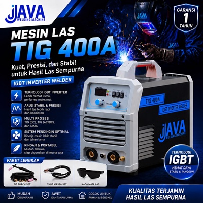 jual mesin las argon tig 400a 380v java welding terbaik untuk stainless steel dan industri