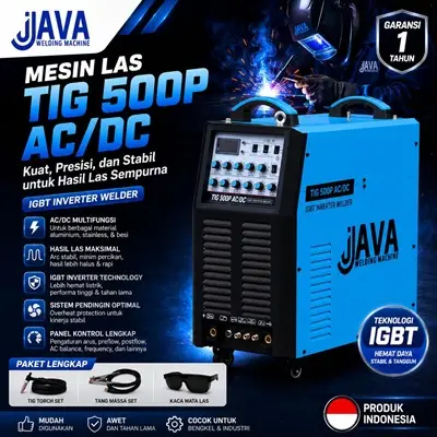 jual mesin las argon tig 500p ac dc java welding 500a untuk aluminium dan stainless