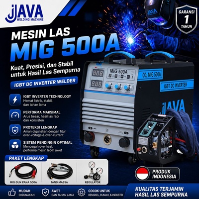 jual mesin las mig 500a java welding terbaik spesifikasi lengkap dan harga terbaru
