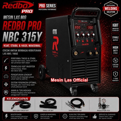 jual mesin las mig co2 redbo pro nbc 315y original terbaru dan spesifikasi lengkap