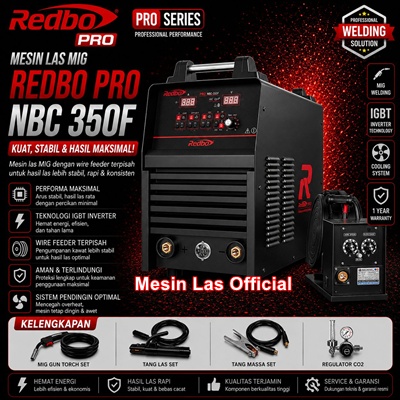 jual mesin las mig co2 redbo pro nbc 350f original terbaru dan spesifikasi lengkap