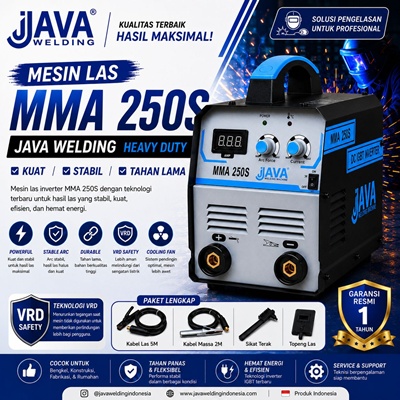 Home jual mesin las mma 250s single phase java welding terbaik untuk bengkel dan proyek las