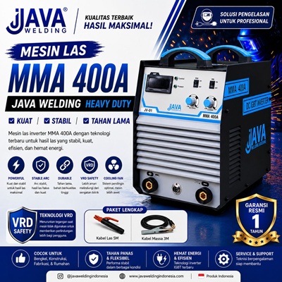 Home jual mesin las mma 400a three phase java welding inverter heavy duty untuk industri