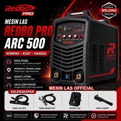 jual mesin las redbo pro arc 500 original harga terbaik garansi resmi 500a inverter profesional
