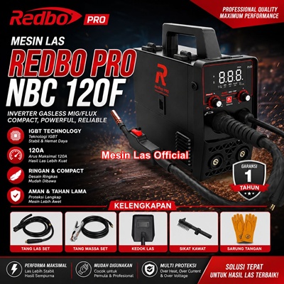 jual mesin las redbo pro mig 120f original spesifikasi dan harga terbaik