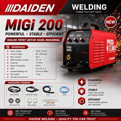 daiden-migi-200-new-welding-machine
