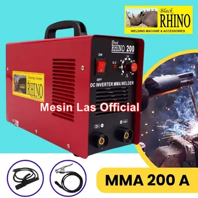 jual mesin las rhino mma 200a inverter 200 ampere 220v
