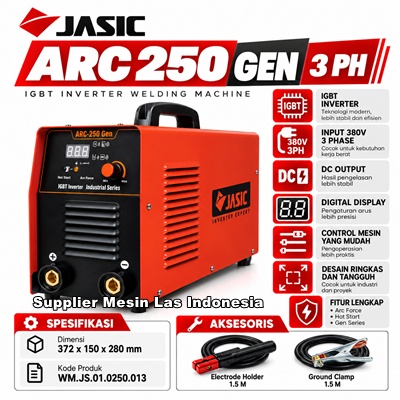 jual-mesin-las-jasic-arc-250-gen-3ph-inverter-igbt-380v